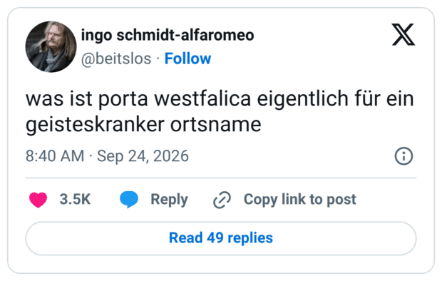was ist porta westfalica eigentlich für ein geisteskranker ortsname