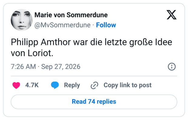 Philipp Amthor war die letzte große Idee von Loriot.