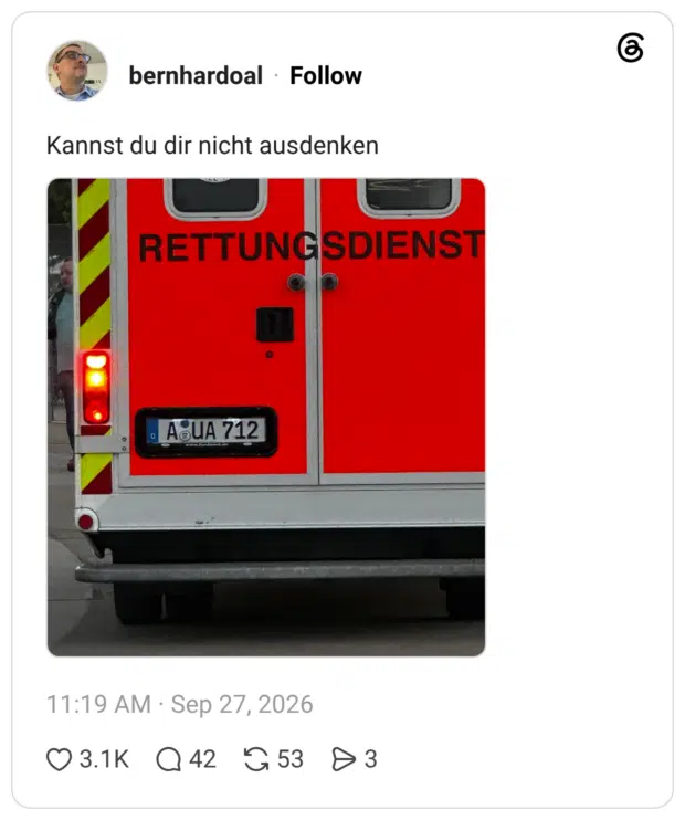 Kannst du dir nicht ausdenken RETTUNGSDIENST AQUA 712