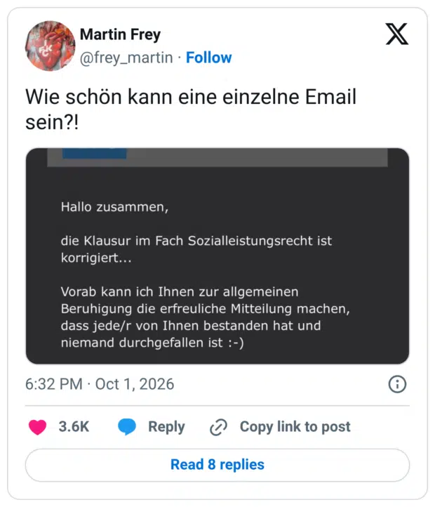 Wie schön kann eine einzelne Email sein?!