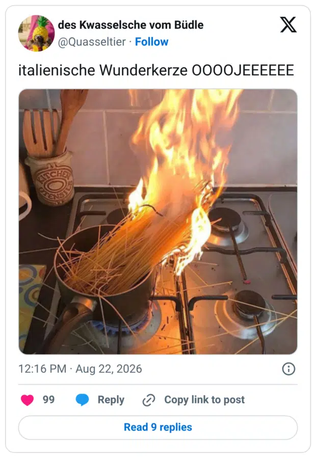 italienische Wunderkerze OOOOJEEEEEE
