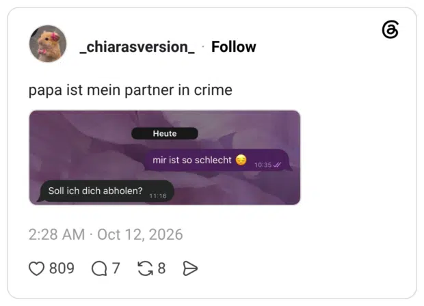 papa ist mein partner in crime