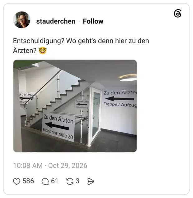 Entschuldigung? Wo geht's denn hier zu den Ärzten?